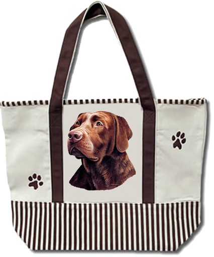 [68575-22] Labrador, Chocolate Tote Bag