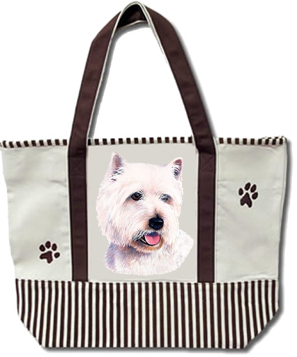 [68575-45] Westie, Tote Bags