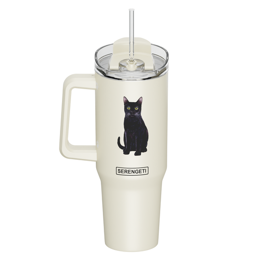 [783-5] Cat, Black Mug, 40 ounce