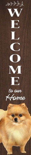 [520-27] Pomeranian porch, welcome sign