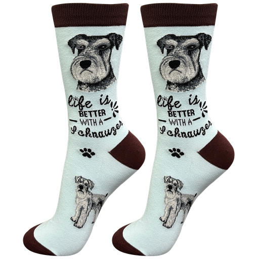 [840-105] Schnauzer, uncropped socks, life is better