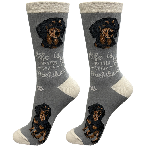 [840-14] Dachshund, black socks, life is better