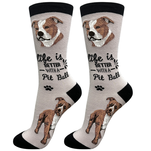 [840-26] Pit Bull socks, life is better