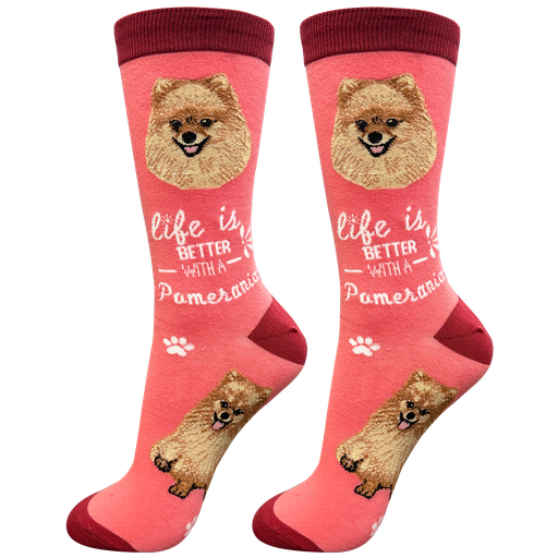 [840-27] Pomeranian  socks, life is better