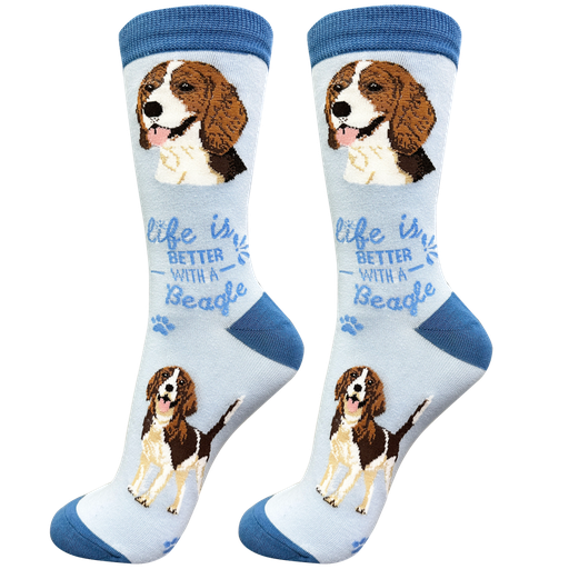 [840-3] Beagle  socks, life is better