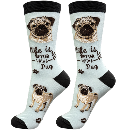 [840-31] Pug  socks, life is better