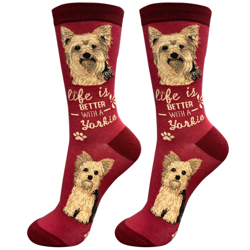 [840-46] Yorkie  socks, life is better