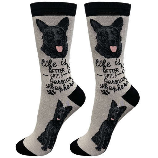 [840-75B] German Shepherd, Black socks, life is better