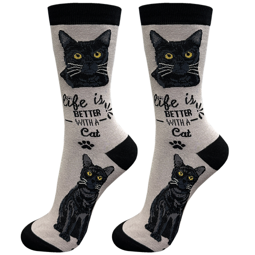 [841-5] Black Cat socks, life is better