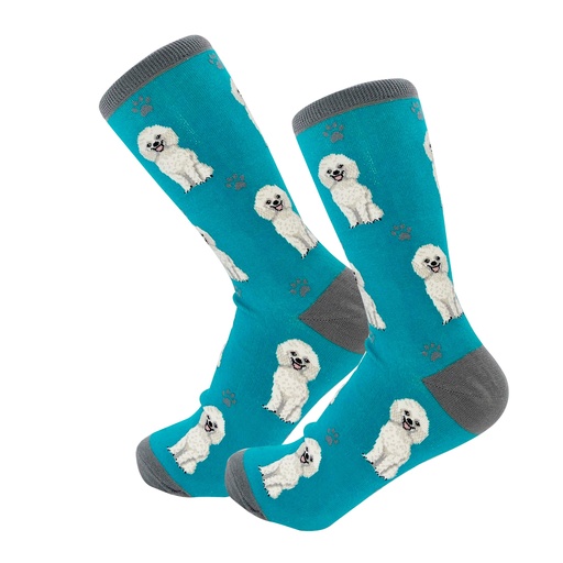 [800FB-28] Poodle White Socks, Full Body Dog
