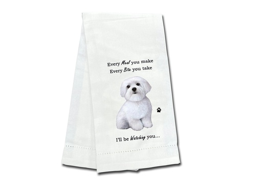 [711-24] Maltese  towels, every bite you take