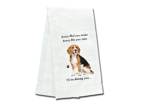 [711-3] Beagle  towels, every bite you take