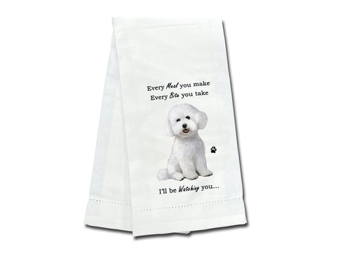 [711-4] Bichon Frise  towels, every bite you take