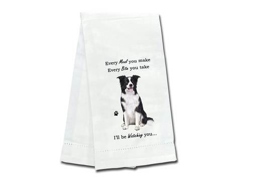 [711-5] Border Collie  towels, every bite you take