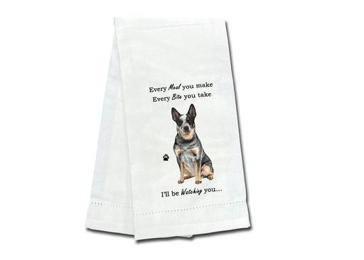 [711-90] Australian Cattle Dog towels, every bite you take