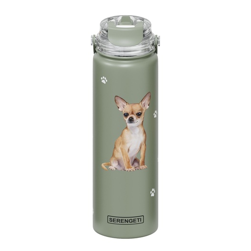 [420-10] Chihuahua, tan water bottle