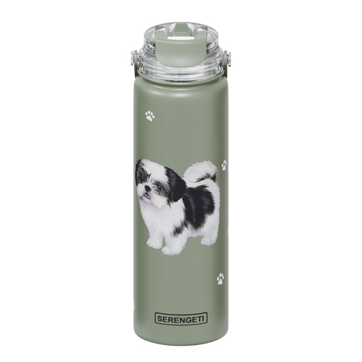 [420-87b] Shih Tzu, black water bottle