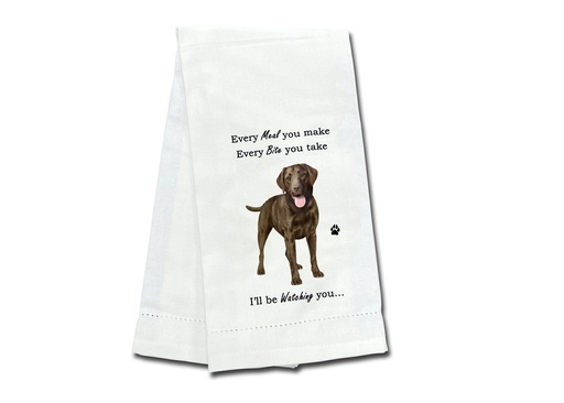 [711-22] Labrador, chocolate, Kitchen Towel