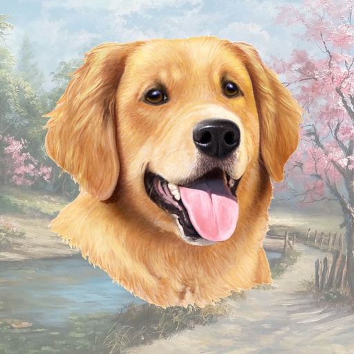 [770-15] Golden Retriever Tote, foldable