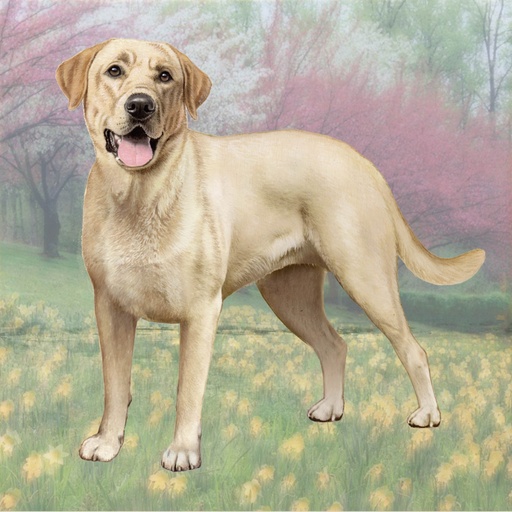 [770-20a] Labrador, Yellow Sitting Tote, foldable