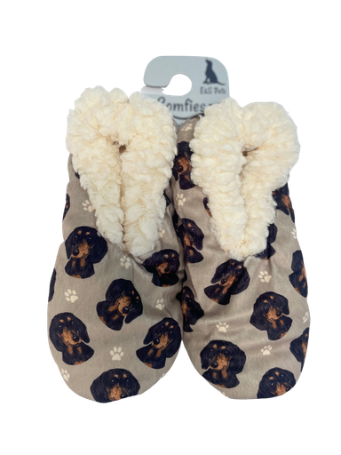 [281-14] Dachshund, black Slippers
