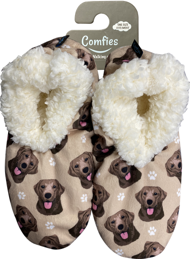 [281-22] Labrador, chocolate Slippers