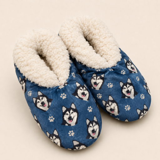 [281-40] Siberian Husky Slippers