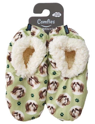 [281-87] Shih Tzu, tan Slippers