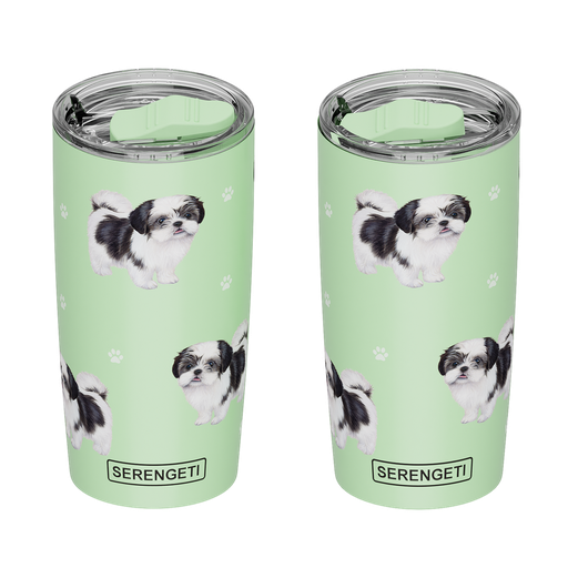[115-87b] Shih Tzu, black Serengeti Tumblers