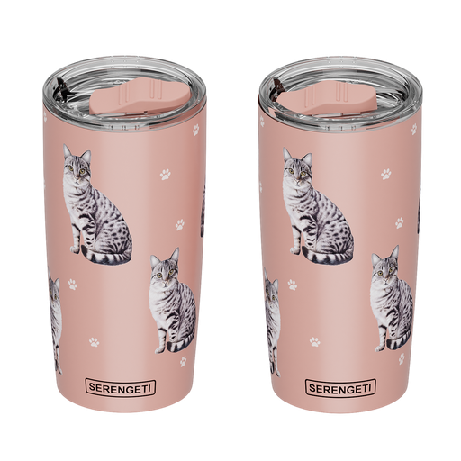 [116-9] Tabby Silver Serengeti Tumblers