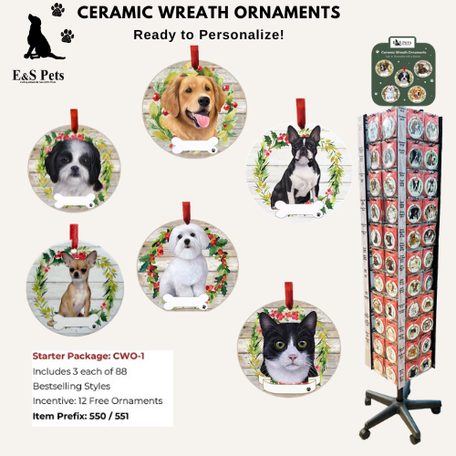 Ceramic Wreath Ornaments