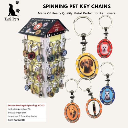 [KC-02] Spinning Pet Keychains, KC-02