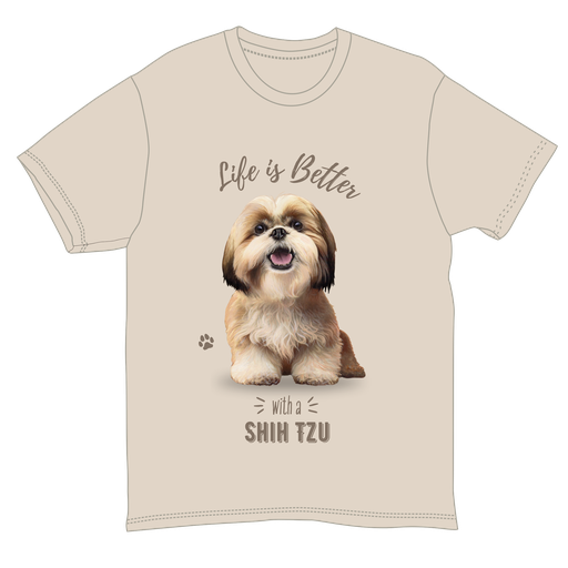 Shih Tzu Tan and White Tshirts