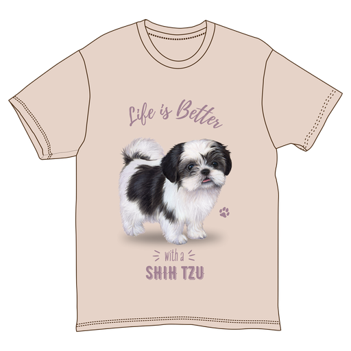 Shih Tzu Black and White Tshirts