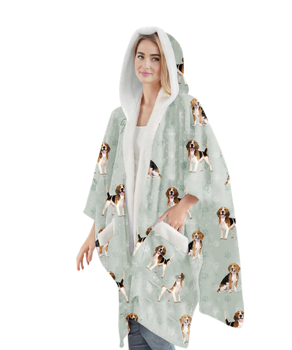 [977-3] Beagle Snuggs Wrap - Wearable Blanket Hoodie
