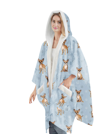 [977-10] Chihuahua fawn Snuggs Wrap - Wearable Blanket Hoodie