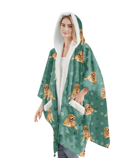 [977-15] Golden Retriever Snuggs Wrap - Wearable Blanket Hoodie