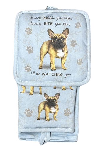 [311-64] French Bulldog - 3 Piece Kitchen Set