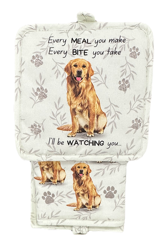 [311-15] Golden Retriever - 3 Piece Kitchen Set