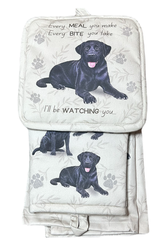 [311-21] Labrador Black - 3 Piece Kitchen Set