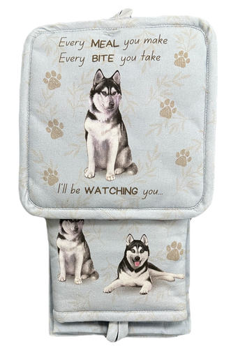 [311-40] Siberian Husky - 3 Piece Kitchen Set