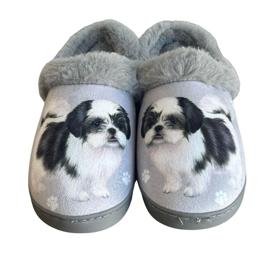 Shih Tzu Black & White - Snugg Slippers