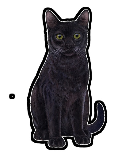 [789-5] Black Cat Sticker
