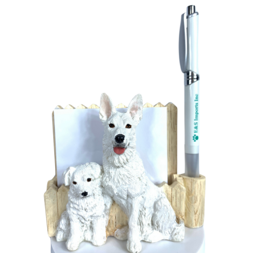 [46480-75w] German Shepherd white XXX Note Holder