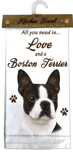 [700-76] Boston Terrier Kitchen Towel