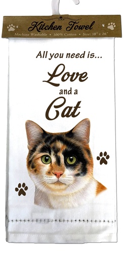 [701-2] Calico Cat Kitchen Towel