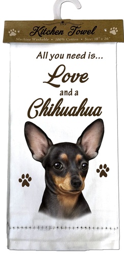 [700-11] Chihuahua black Kitchen Towel