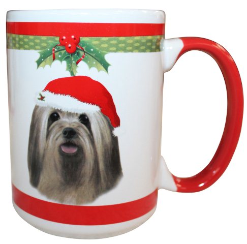 [200-23] Lhasa Apso, Closeout Christmas Mug