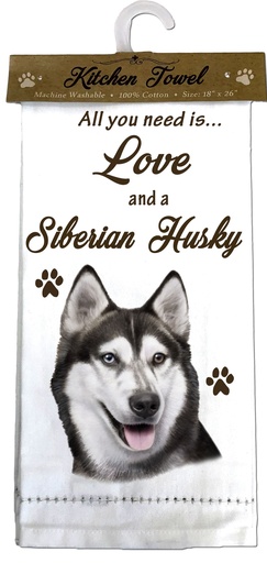 [700-40] Siberian Husky Kitchen Towel