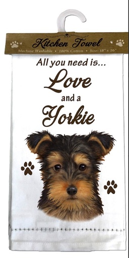 [700-107] Yorkie puppy cut Kitchen Towel